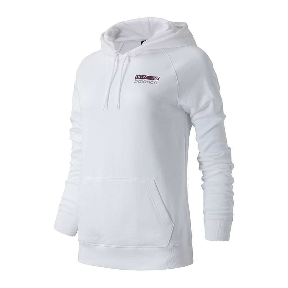 New Balance SPORT系列 女 連帽T恤 白