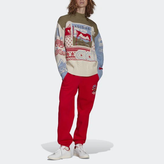 adidas originals Unisex Xmas Jumper Half Turtleneck Sweater Multicolor