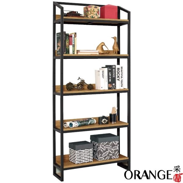 【采桔家居】范亞 時尚2.7尺開放式書櫃/收納櫃
