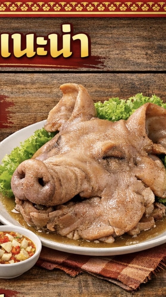 หัวหมูน้ำจิ้มรสเด็ด
