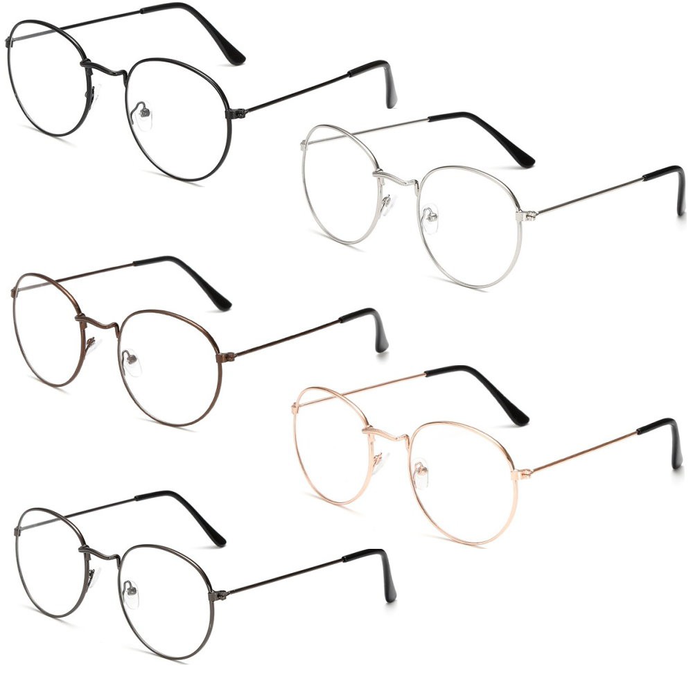 橢圓框金屬平光眼鏡 買2送1鏡盒 韓劇男女藍色大海傳說 鹿晗 吳亦凡 文青風 文藝風 學院風 橢圓框