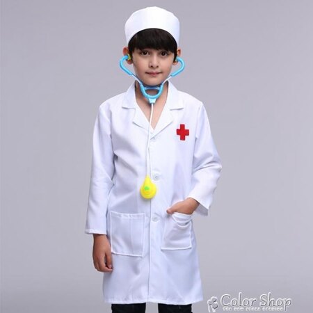 兒童小護士醫生職業體驗角色扮演服裝幼兒園錶演出服過家家白大褂