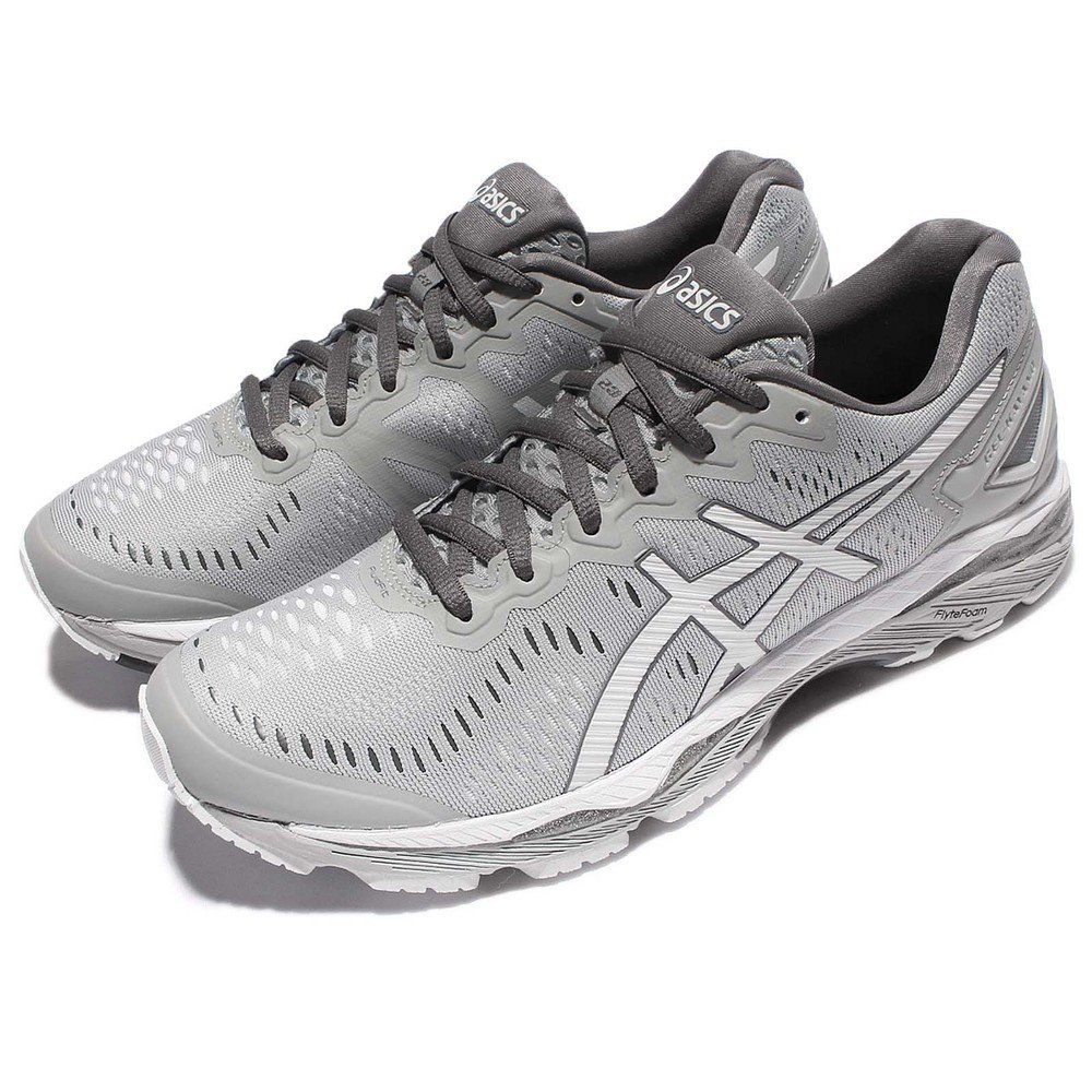 專業慢跑鞋品牌:ASICS型號:T646N9601品名:GEL-KAYANO配色:灰色,白色