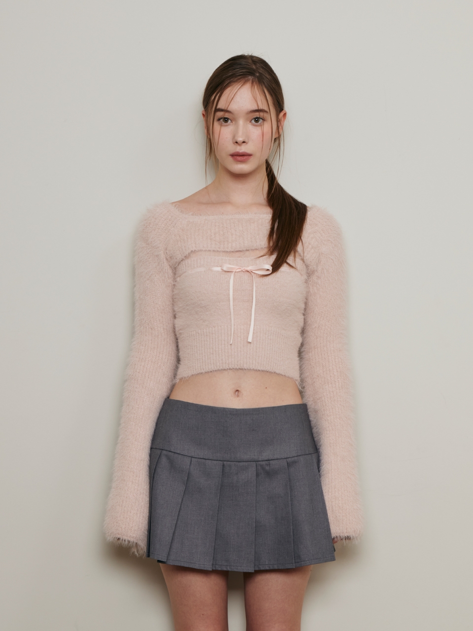 NOT YOUR ROSE Liv Knit Bolero Set_Pink