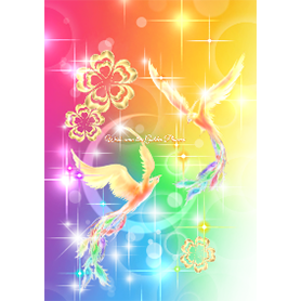 全運気上昇★W黄金鳳凰★GoldenPhoenix虹色