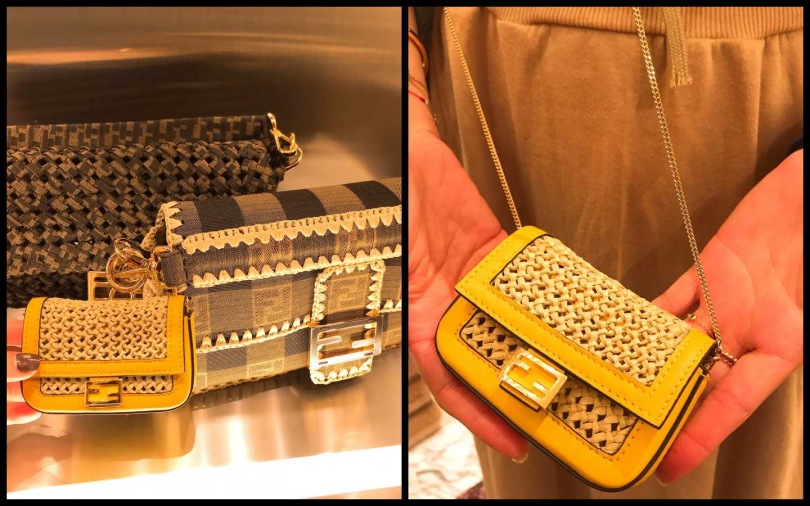 超迷你，可以拿來搭配大包配件，也可以單背唷。Fendi Baguette 吊飾/23,400元。（圖片／黃筱婷攝影）