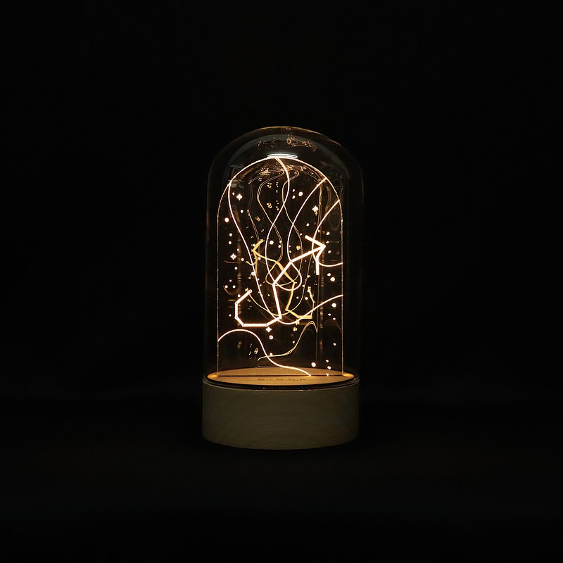 客製化禮物 生日禮品 LED原木夜燈 - 【天蠍座】星座耳環架