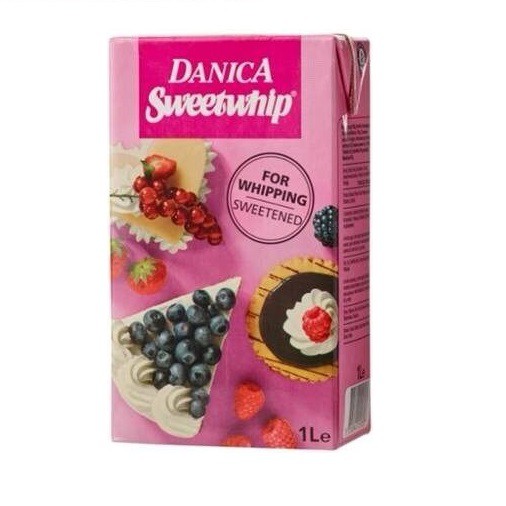 丹麥SCANDIC 皇冠植物性鮮奶油(低糖) 1Lx12罐/箱 低溫配送