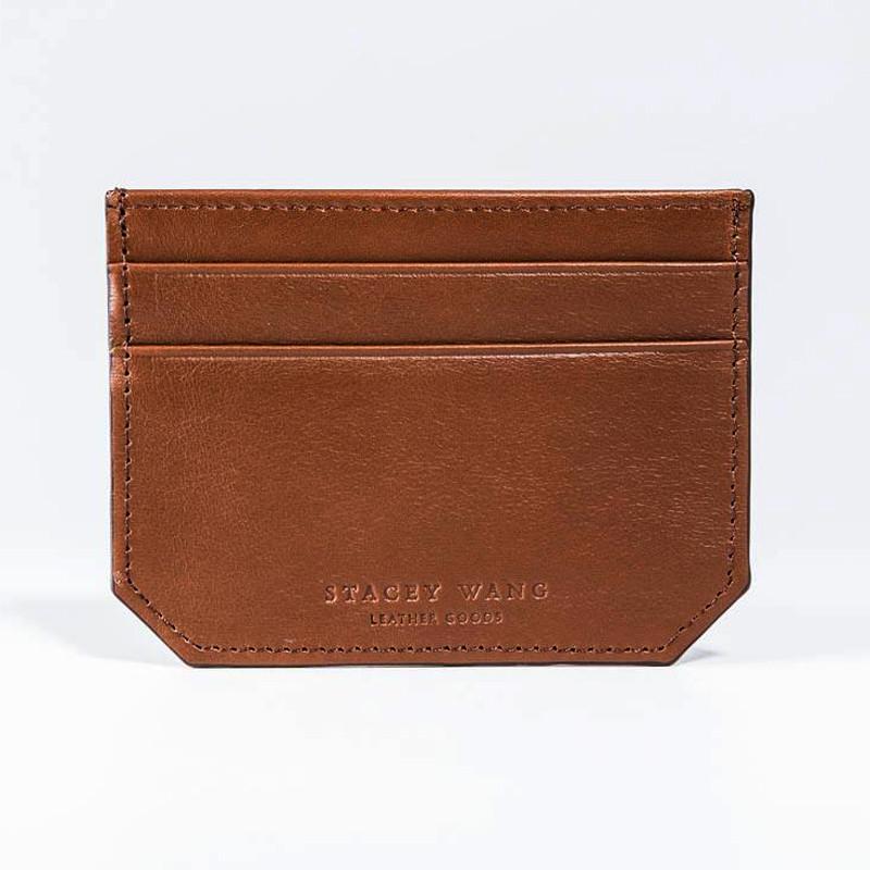 Retro Gentleman隨身卡片夾 - Brown