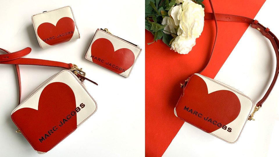 Marc Jacobs嵌入你心Heart Intarsia系列：The Box愛心餐盒包，售價：NT18900