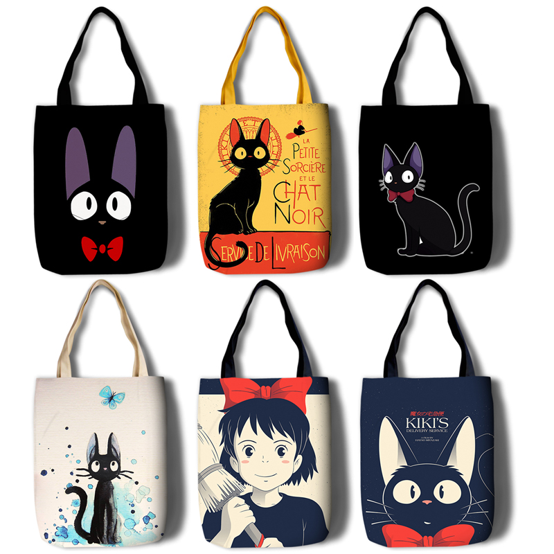 魔女宅急便 Kiki's Delivery Service Jiji 帆布 購物袋 單肩包包