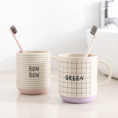 3個裝漱口杯牙刷收納盒家用洗漱杯情侶簡約可愛牙缸杯旅行牙刷盒