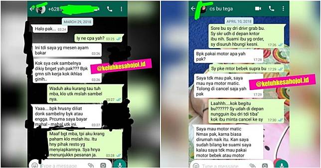 8 Chat keluhan pelanggan ke driver ojol ini bikin ikut ngelus dada