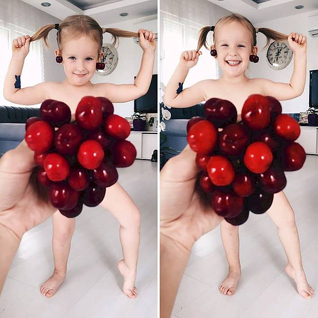 Iseng Jadiin Puterinya Model Foto Pakai Gunakan Gaun dari Makanan & Bunga Ibu-anak Ini Jadi Terkenal