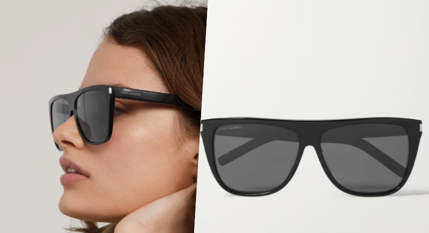 SAINT LAURENT EYEWEAR 板材 D 形框太陽鏡