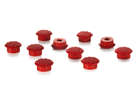 ThinkPad 超低平 TrackPoint 套帽組包含 10 個低平 TrackPoint。超低平 TrackPoint 的高度只有 4 公釐，而且採用柔軟的圓頂，與 ThinkPad 系統相容。