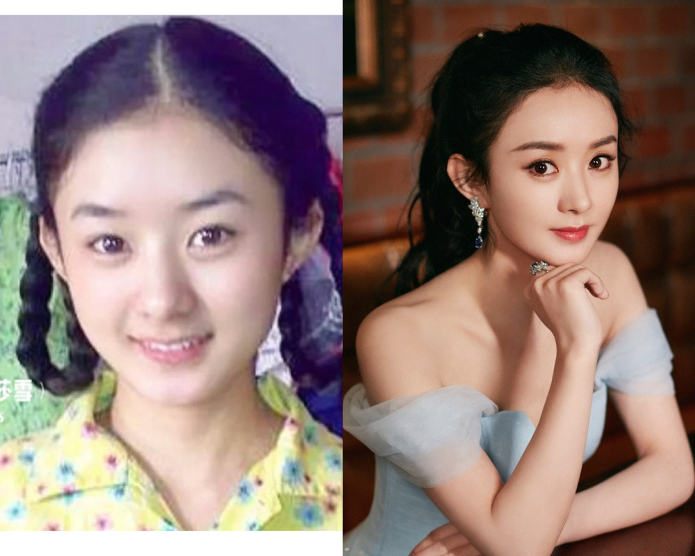明星出道前對比2：趙麗穎