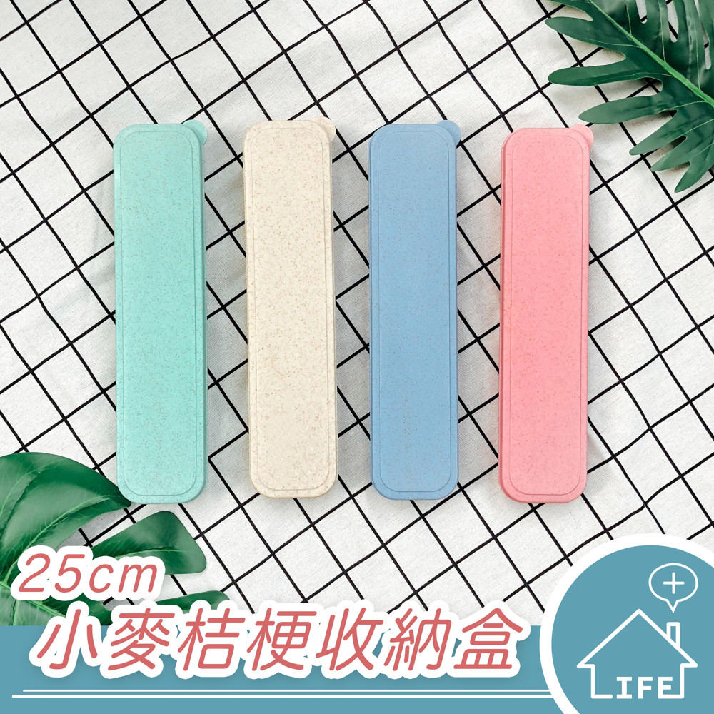 【生活普拉斯】小麥桿收納盒 玻璃吸管 環保餐具 餐具收納盒 小麥清香 馬卡龍吸管收納盒 【A48】