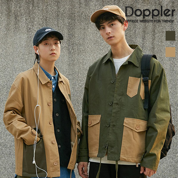 軍裝襯衫 日系軍風拼接色外套襯衫上衣 夾克【TJUJ9103】現貨＋預購
