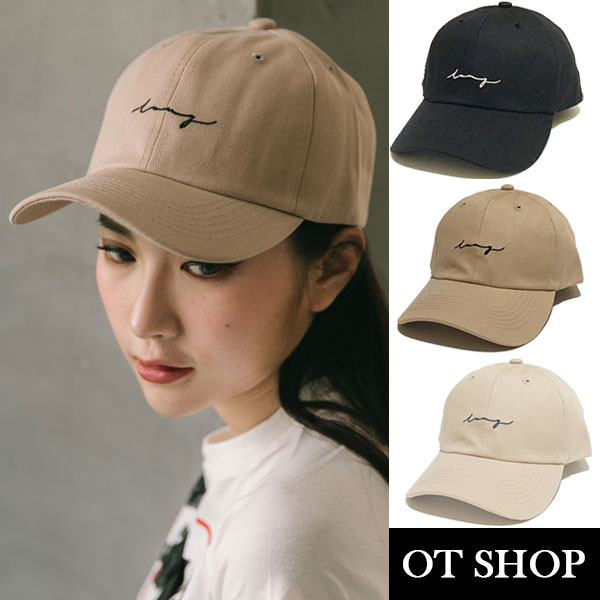 •刺繡簡約草寫英文字•外出穿搭配件