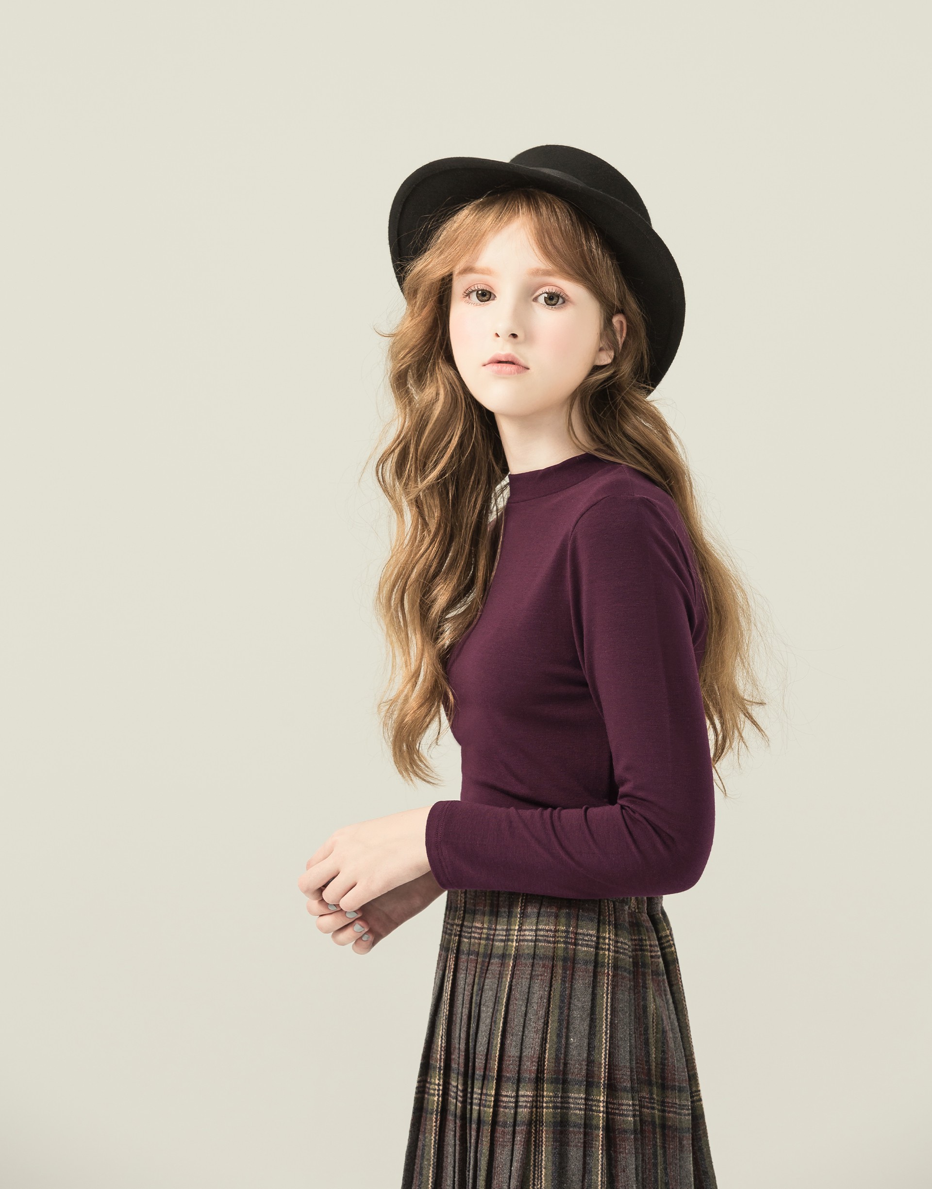 百搭款/小高領/彈性良好/棉質/內刷毛