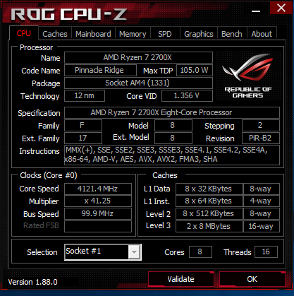 測試平台使用AMD Ryzen R7 2700X處理器。