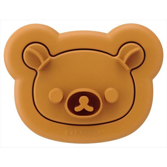 小禮堂 懶懶熊 拉拉熊 日製大臉造型塑膠吐司壓模《棕》便當模具.押花