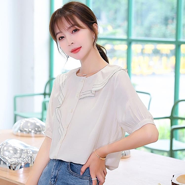 雪紡衫 職業工裝制服 完美搭配半身裙 直筒褲 褲裙 牛仔褲 工裝褲 職業工裝裙