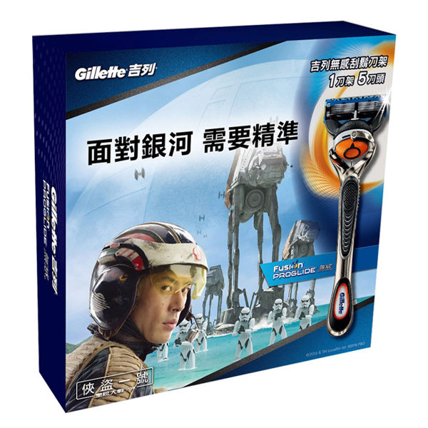 吉列 無感 刮鬍刀 架刀頭 組合(1刀架5刀頭)_星際大戰限定版 - P&G寶僑旗艦店