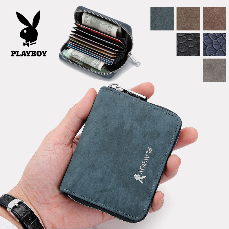 材質：PU人造皮 內裡：織物 顏色：藍色、卡其色、深灰色、土黃色 尺寸：10.3cm*8.3cm*2.3cm 結構：9卡位、2零錢位 產地：中國大陸