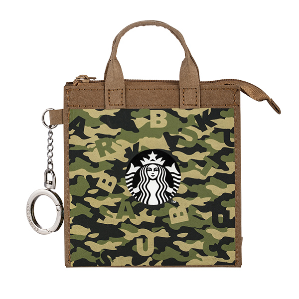 星巴克風格迷彩零錢包