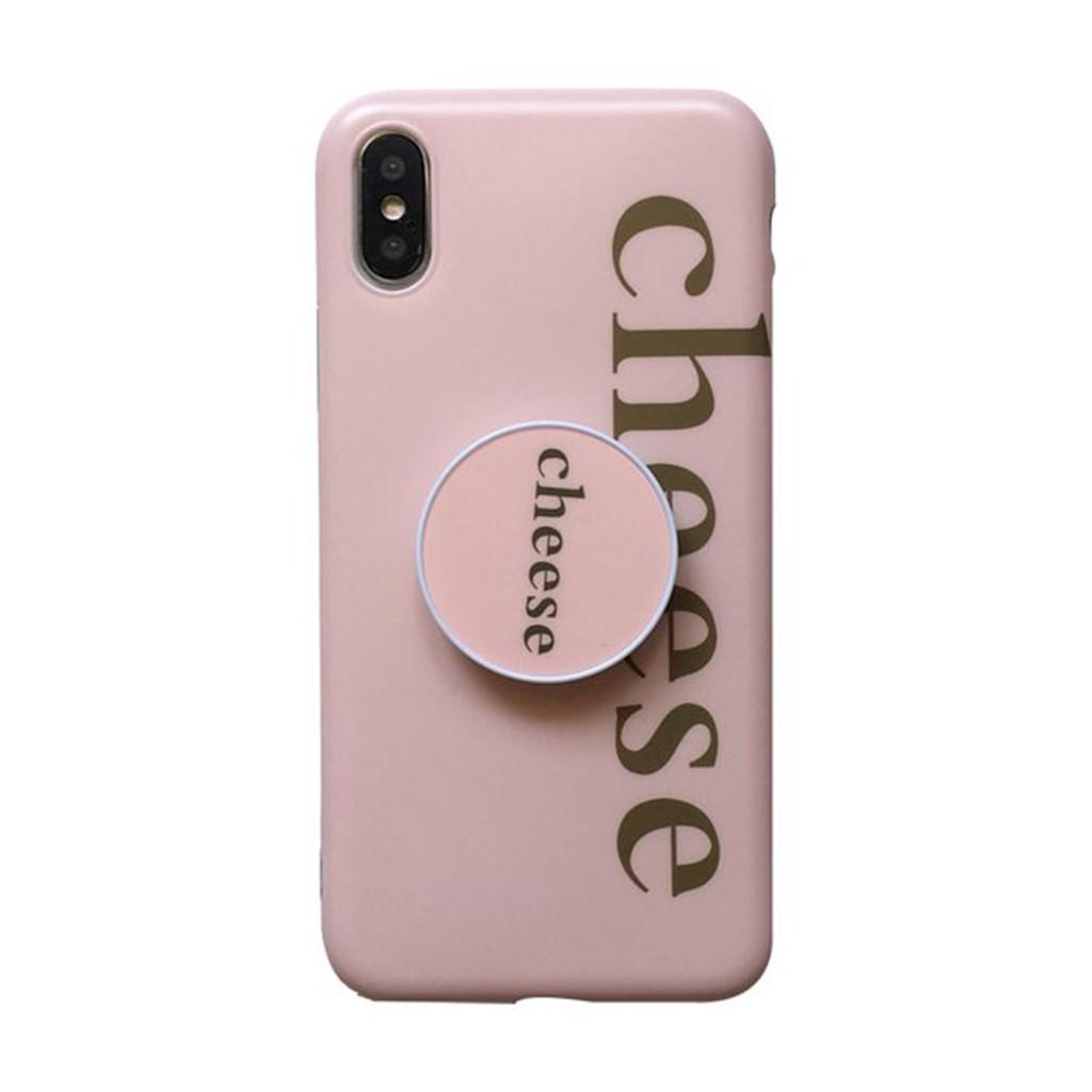 【可掛脖】小清新畫風氣囊支架手機殼：Cheese