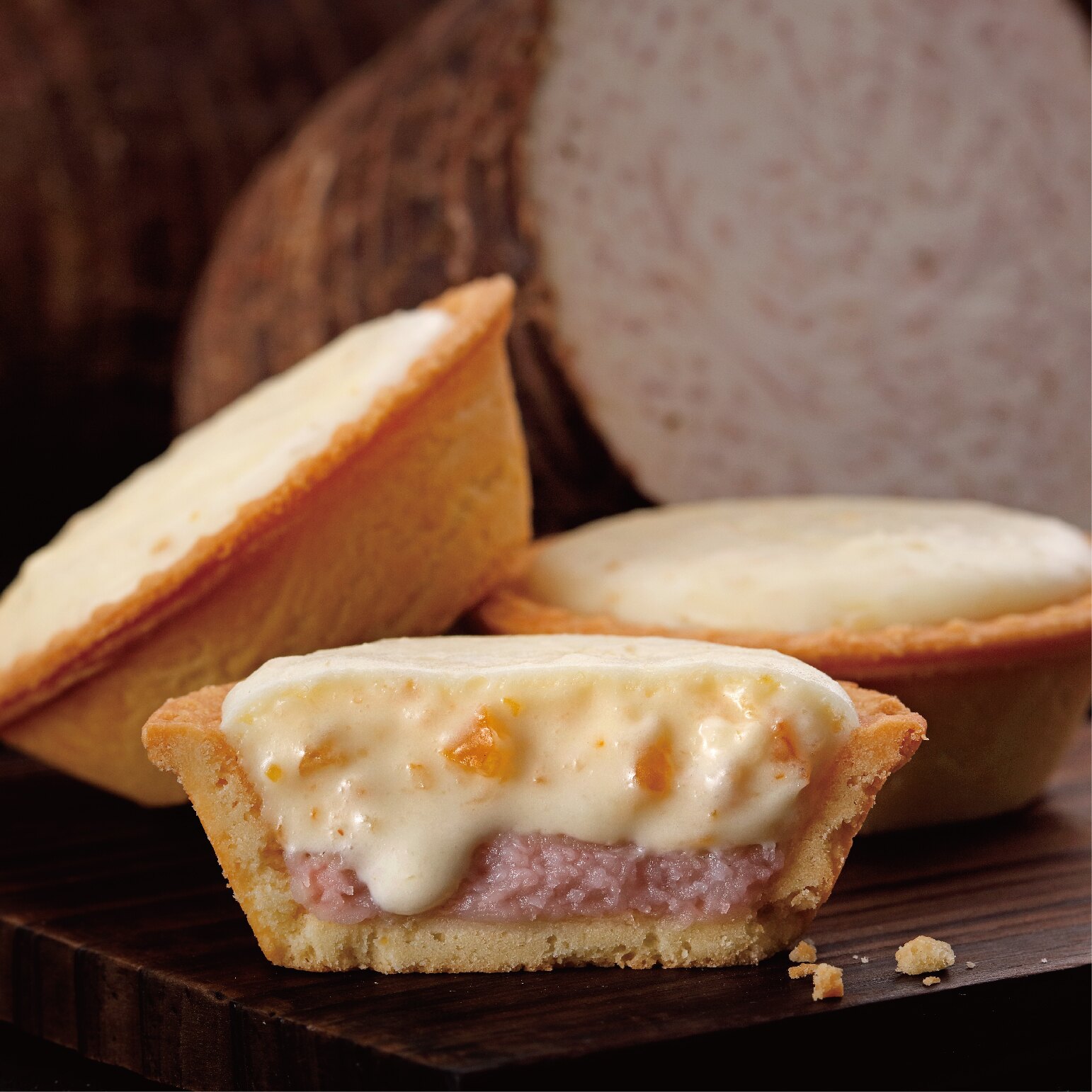 【安普蕾修Sweets】柚香芋泥起士塔 (10入/盒)｜ 7/12 新上市｜季節新品｜安普蕾修Sweets｜起士塔｜ 辦公室團購美食｜甜點下午茶。人氣店家安普蕾修Sweets的▍熱門推薦 ▍有最棒的商