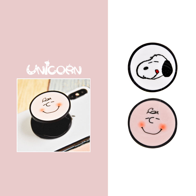 -兩款-史努比&查理 多功能伸縮支架 繞線器 懶人支架 耳機收納 捲線器【AS1080560】Unicorn手機殼