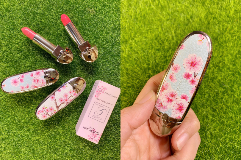 嬌蘭紅寶之吻高訂唇膏彩殼漫天粉櫻限量版 #Simply Cherry、#Fancy Blossom/800元 小編個人最喜歡藍色的這個外殼了！不覺得很有春日和風感嗎？