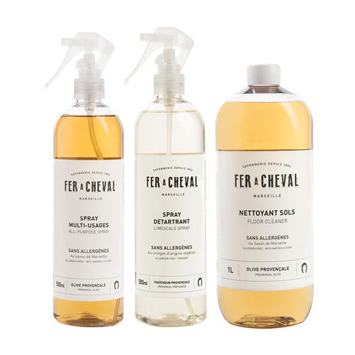 Fer à Cheval 法拉夏 經典馬賽清潔三入組【新高橋藥妝】地板清潔／多用途清潔／除垢清潔