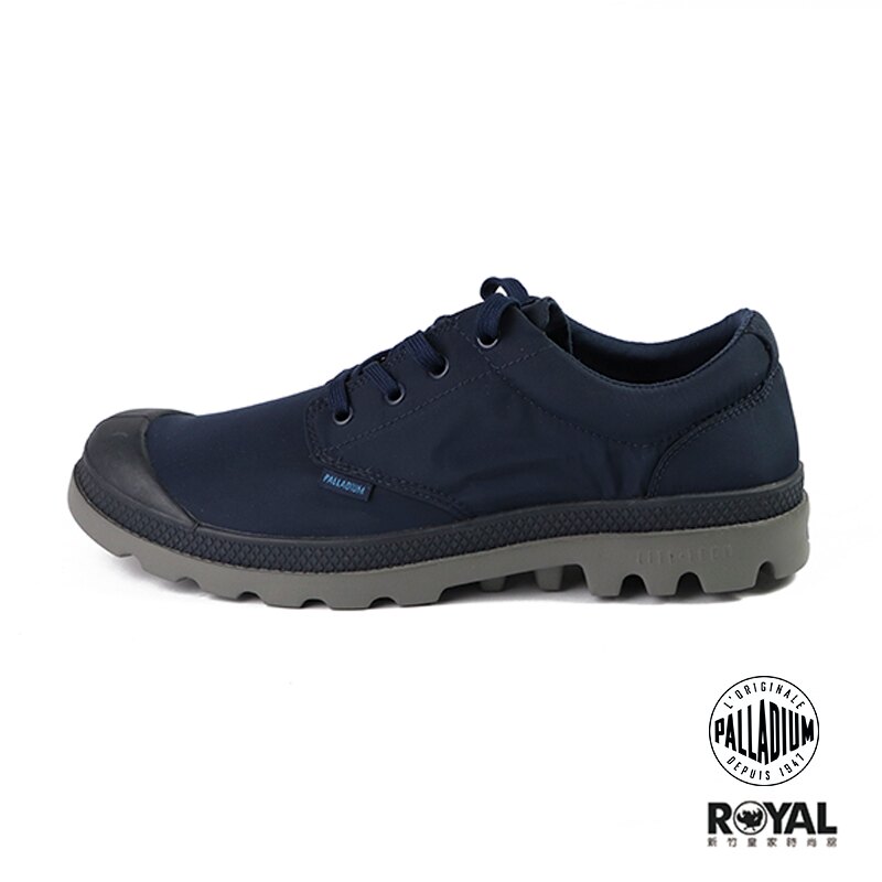 【滿額↘領券再折$150】Palladium Pampa 藍色 雨傘布 防水 休閒鞋 男款 NO.A8769【新竹皇家 75427-418】