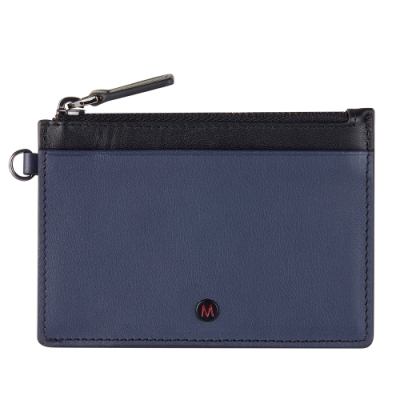 可外接掛繩使用 特殊碳纖維壓紋皮革，防刮防潑水 3卡+1個ID視窗票卡夾層 單邊加寬零錢袋 自用/送禮都大方實用