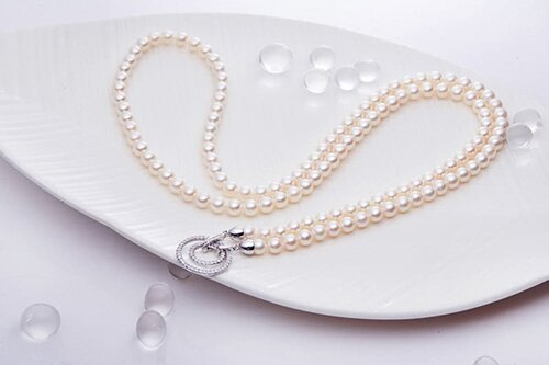 大東山珠寶 日本AKOYA天然海水珍珠長鍊耳環套組 典藏珍心