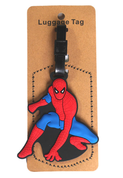 【卡漫城】 蜘蛛人 行李吊牌 蹲姿 名牌套 行李箱 書包 識別 姓名 掛牌 吊飾 Spiderman 蜘蛛俠 漫威