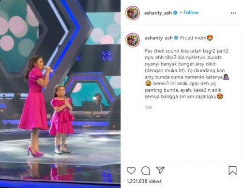 Arsy Protes Pada Ashanty Ketika Bernyanyi di The Voice Kids Indonesia.