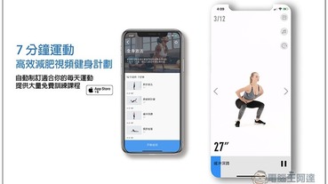 7 分鐘運動 高效減肥視頻健身計劃 自動制訂適合你的每天運動，提供大量免費訓練課程