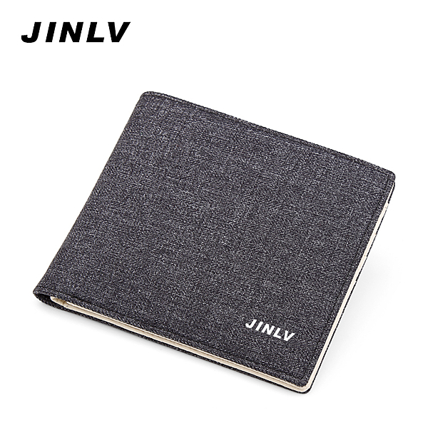 男士錢包短款超薄牛仔帆布學生韓版個性錢夾 青少年拉鏈小皮夾