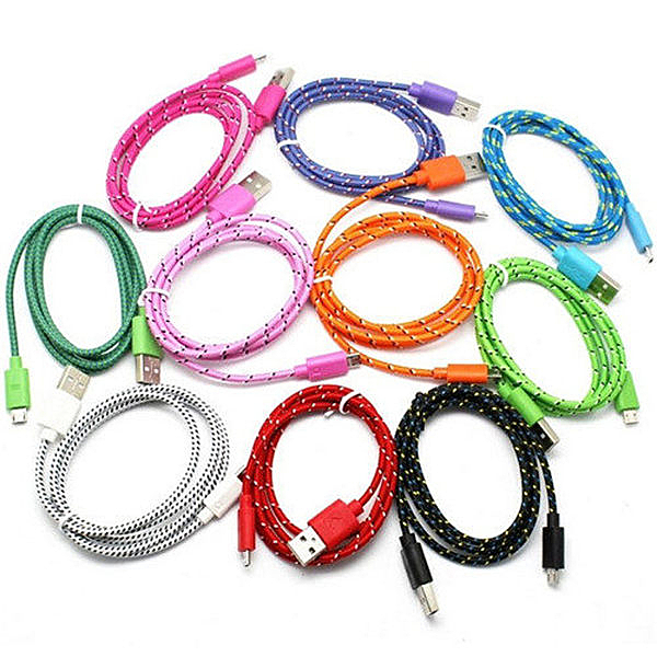 1米 特價 多色Micro USB 編織 傳輸線 三星 SONY HTC MOTO NOKIA