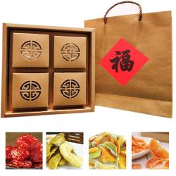 瘋神邦台灣在地綜合果乾禮盒(橘子+哈密瓜+芭樂+番茄)
