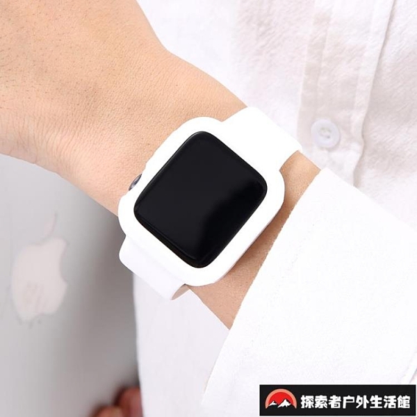 適用apple watch運動表帶iwatch表帶2/3/4代硅膠蘋果智能手表保護套42mm38男女