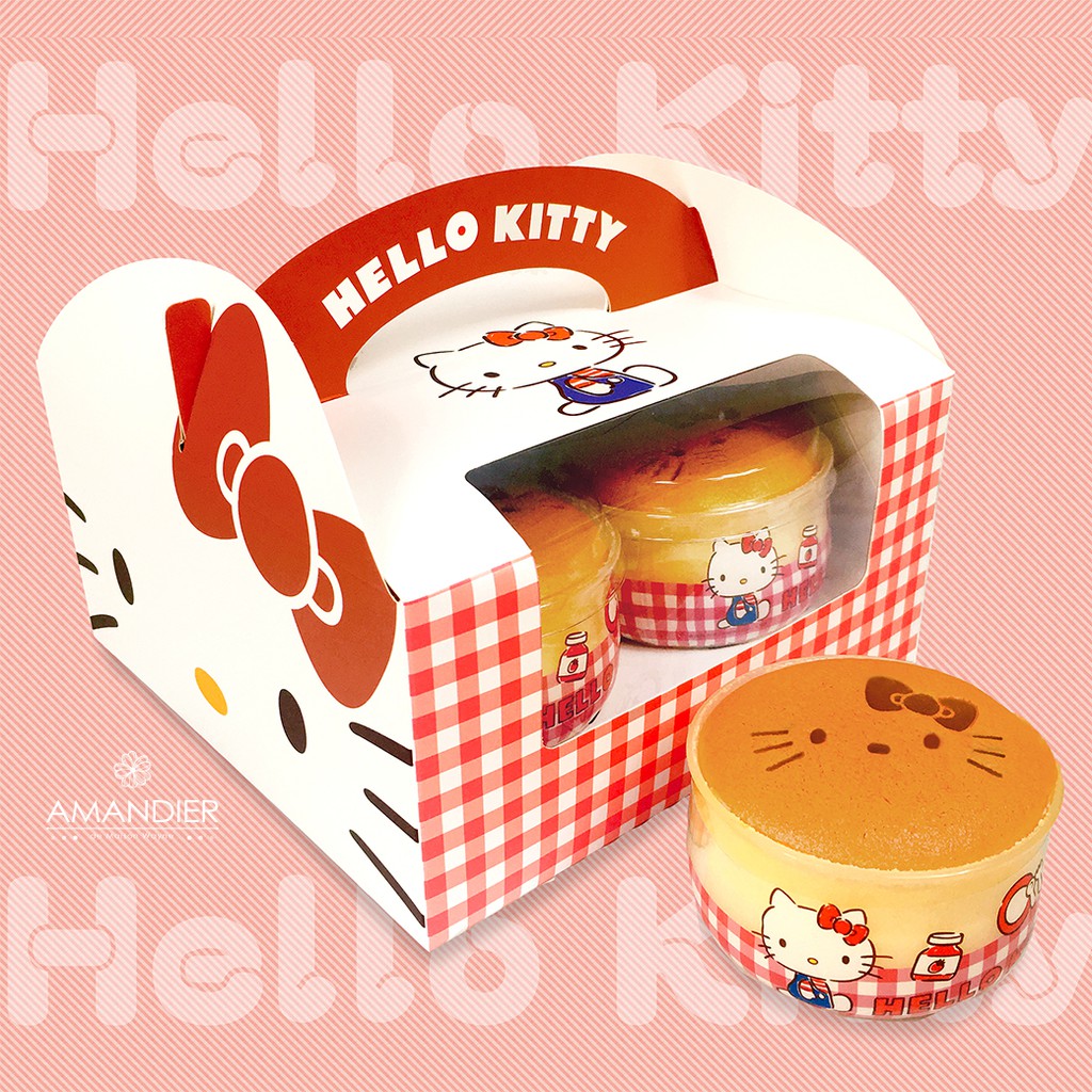 ******製造原廠授權，僅此賣場別無分號******【產品特色】•超人氣~Hello Kitty牛奶布丁燒•上層-牛奶蛋糕 / 中層-香草布丁 / 下層-焦糖。•充滿豐富的三層口感，滑嫩綿密、甜而不膩的好滋味，一次享受三種口感，讓人一口接一口。•新鮮好吃的伴手禮 ，送禮自用都適合•每個牛奶布丁燒上都烙印著超Q的Hello Kitty圖案。【注意事項】★購買超過8盒請拆單~謝謝★低溫宅配★此商品為每日手工限量製作，下單前請先  聊聊  詢問貨量並告知需要的數量/到貨時間~與我們確認完成後再下單!! 謝謝~【產品規格】內容物:Hello Kitty牛奶布丁燒4入成分:鮮奶油、雞蛋黃、牛奶、白砂糖、雞蛋、雞蛋白、低筋麵粉、沙拉油、水、煉乳、全脂奶粉、黑糖蜜、香草醬、檸檬汁淨重:520公克保存方式:未開封18℃冷凍保存，請冷藏退冰1小時後食用。開封後未食用完請置於冷藏保鮮，並於2天內盡速食用完畢保存期限:冷凍60天有效日期:如包裝標示原產地:台灣#HelloKitty #牛奶布丁燒 #禮品 #下午茶 #甜點