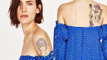 Zara 模特兒身上的日本動漫刺青太酷 EVA 綾波麗紋身圖案日本網路爆紅！