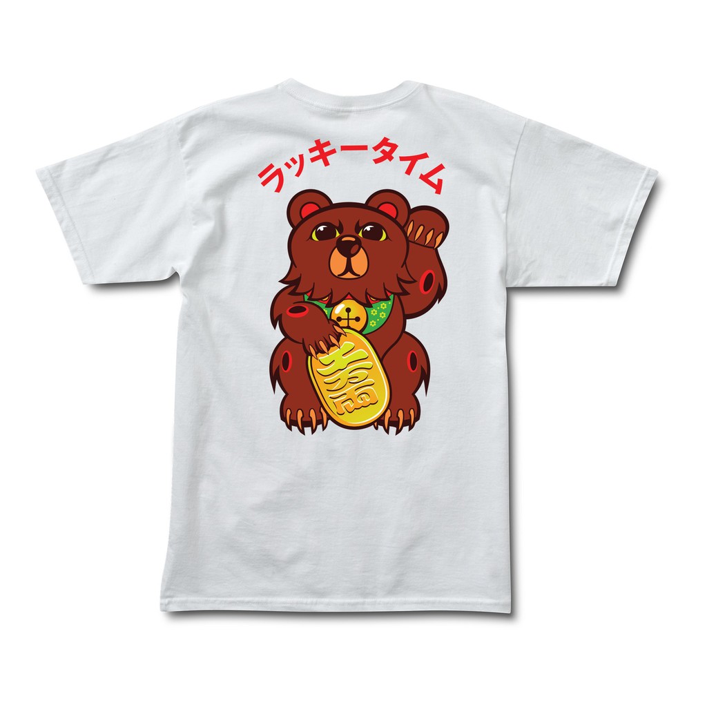 Grizzly Lucky Bear T恤 (白)《Jet Sunny Store》