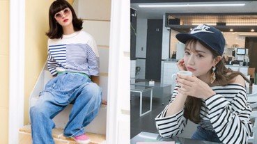 日韓潮妹穿搭大比拼！夏日必敗的條紋穿搭範本！